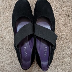 Van Eli Black Suede Shoes Size 9